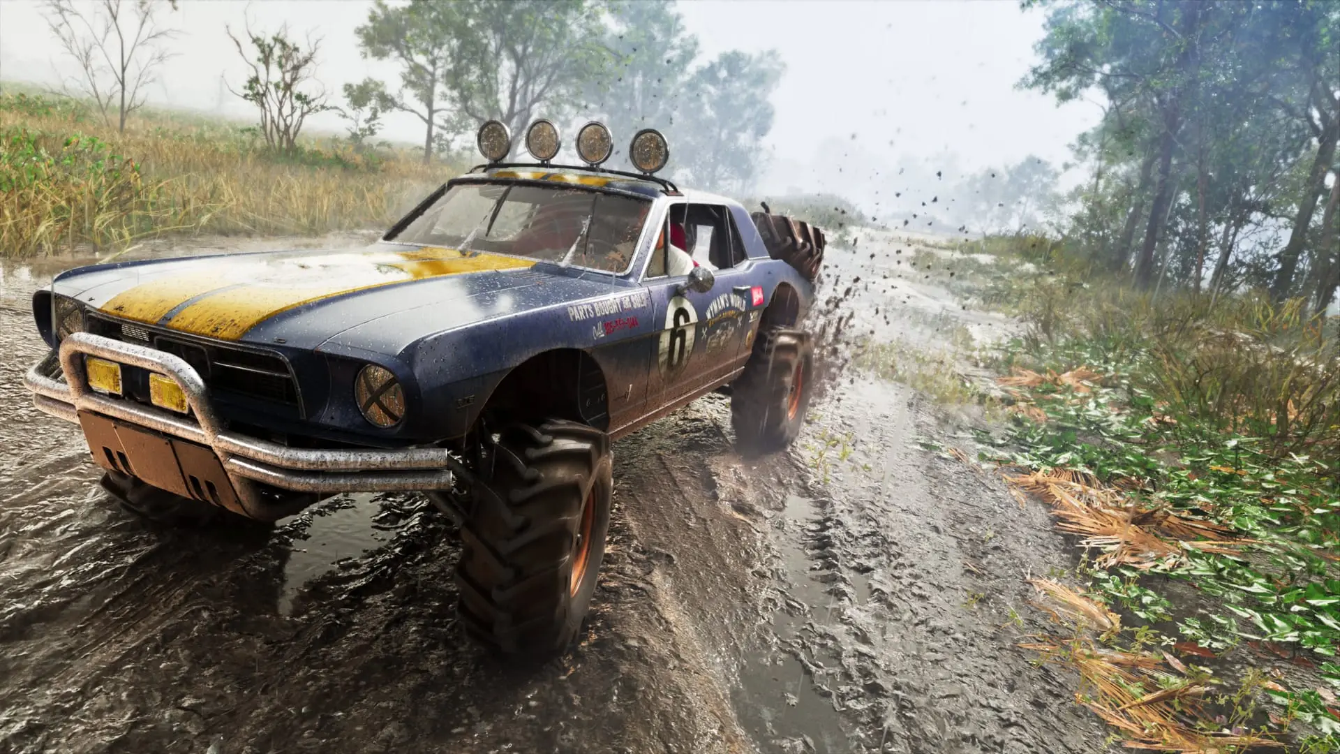 An off-road buggy tears down a muddy trail, official GTA 6 render